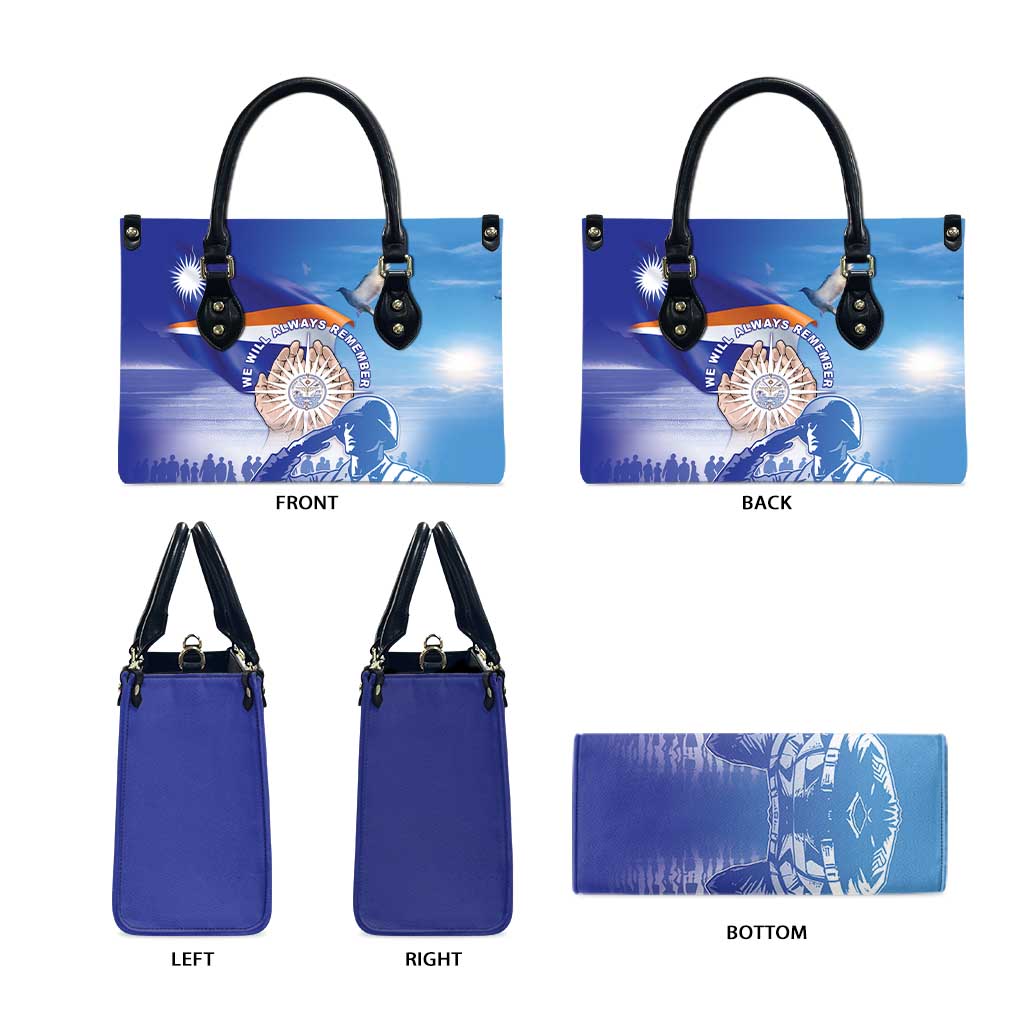 Marshall Islands Remembrance Day Leather Bag We Will Always Remember LT05 - Polynesian Pride