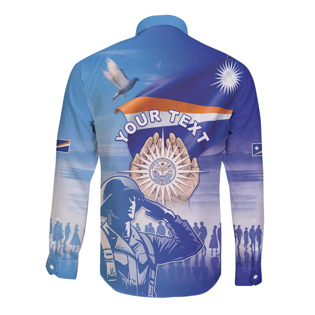Personalised Marshall Islands Remembrance Day Long Sleeve Button Shirt We Will Always Remember LT05 - Polynesian Pride