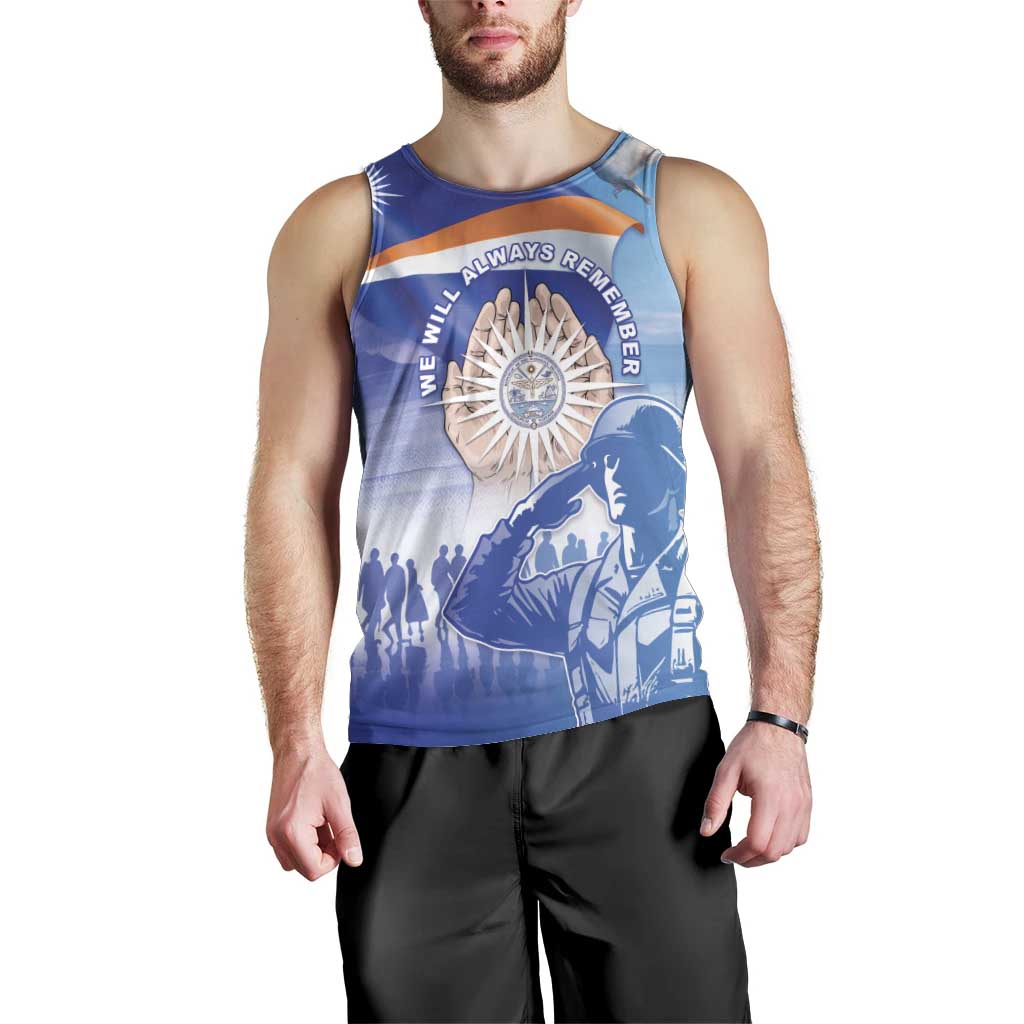 Personalised Marshall Islands Remembrance Day Men Tank Top We Will Always Remember LT05 - Polynesian Pride