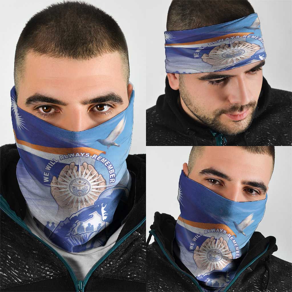 Marshall Islands Remembrance Day Neck Gaiter We Will Always Remember LT05 - Polynesian Pride