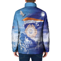 Personalised Marshall Islands Remembrance Day Padded Jacket We Will Always Remember LT05 - Polynesian Pride