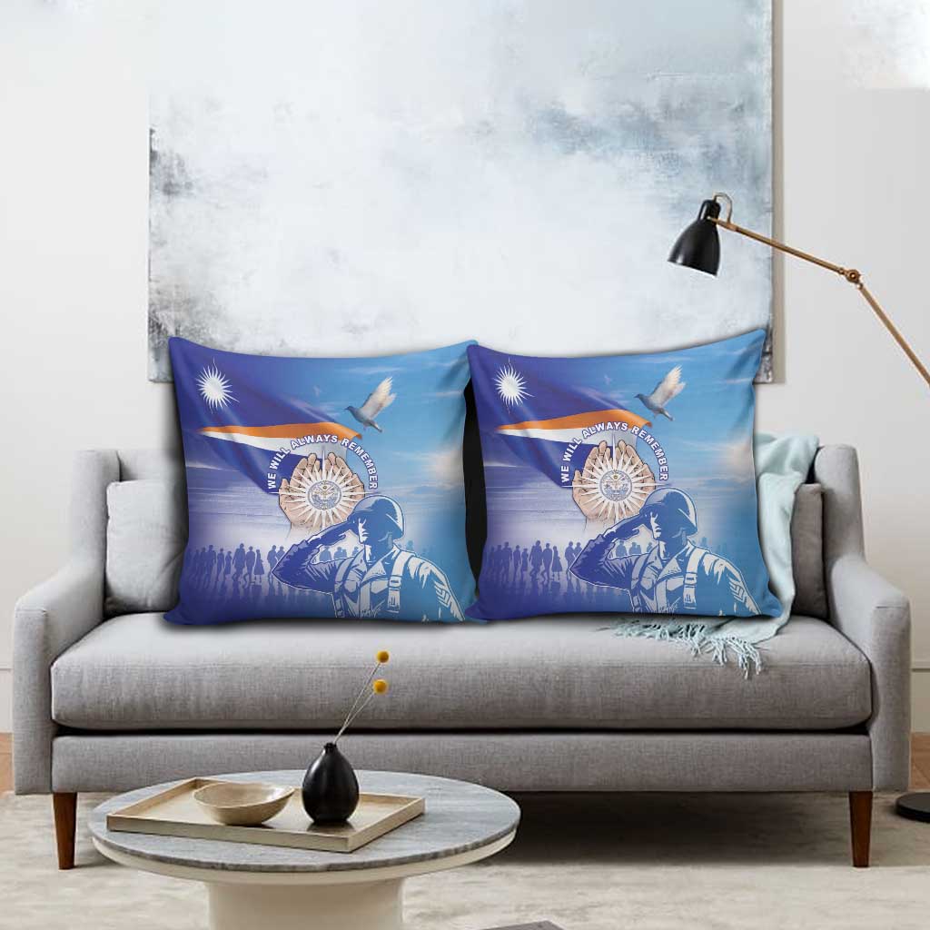 Marshall Islands Remembrance Day Pillow Cover We Will Always Remember