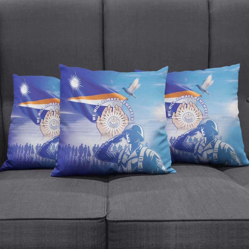 Marshall Islands Remembrance Day Pillow Cover We Will Always Remember