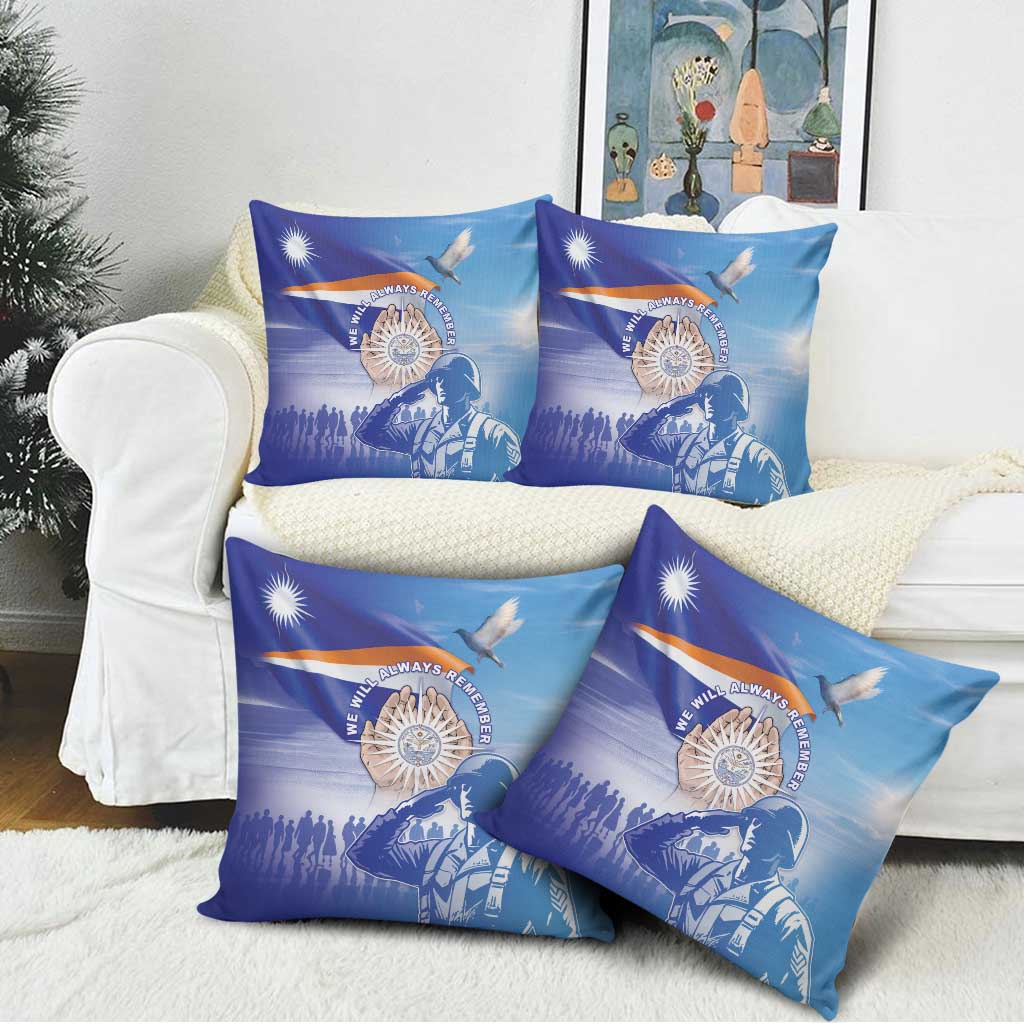 Marshall Islands Remembrance Day Pillow Cover We Will Always Remember