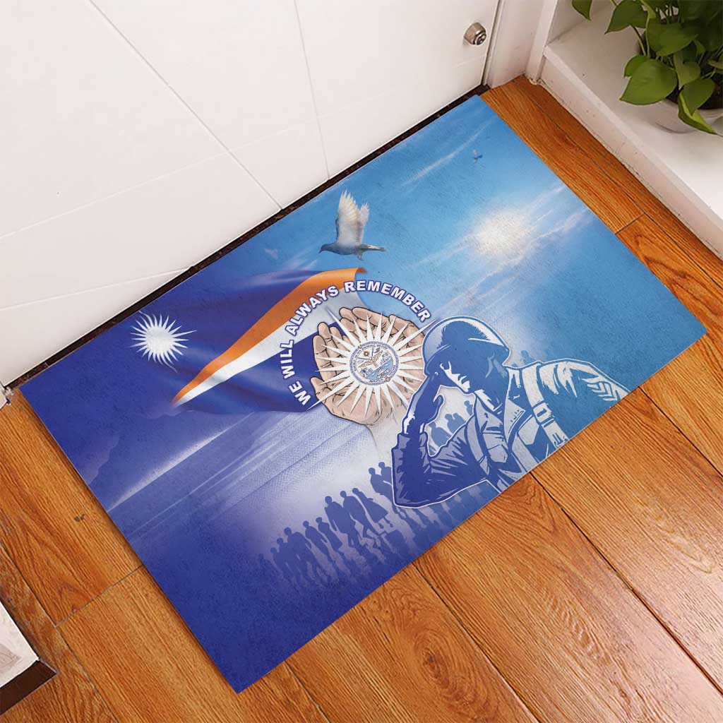 Marshall Islands Remembrance Day Rubber Doormat We Will Always Remember LT05 - Polynesian Pride