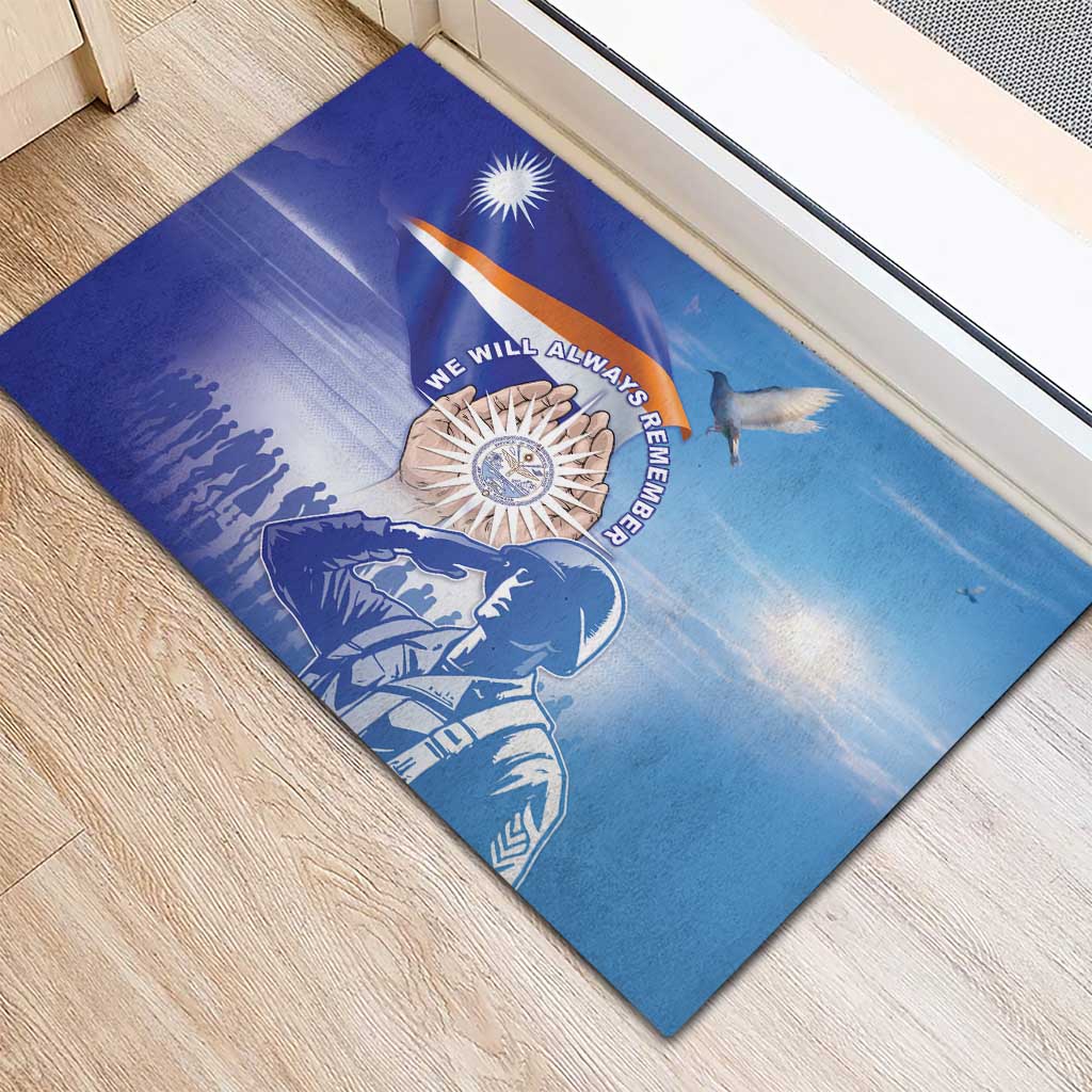 Marshall Islands Remembrance Day Rubber Doormat We Will Always Remember LT05 - Polynesian Pride