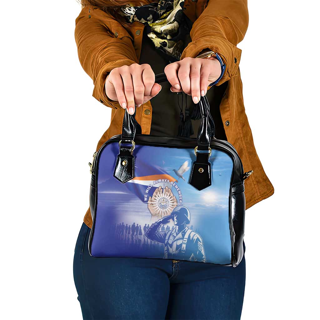 Marshall Islands Remembrance Day Shoulder Handbag We Will Always Remember LT05 One Size Blue - Polynesian Pride