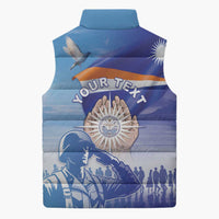 Personalised Marshall Islands Remembrance Day Sleeveless Puffer Jacket We Will Always Remember