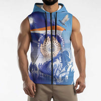 Personalised Marshall Islands Remembrance Day Sleeveless Zip Hoodie We Will Always Remember LT05 - Polynesian Pride