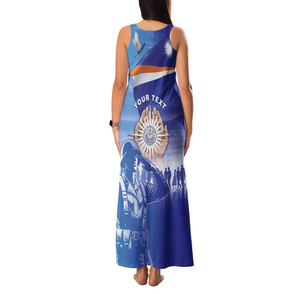 Personalised Marshall Islands Remembrance Day Tank Maxi Dress We Will Always Remember LT05 - Polynesian Pride