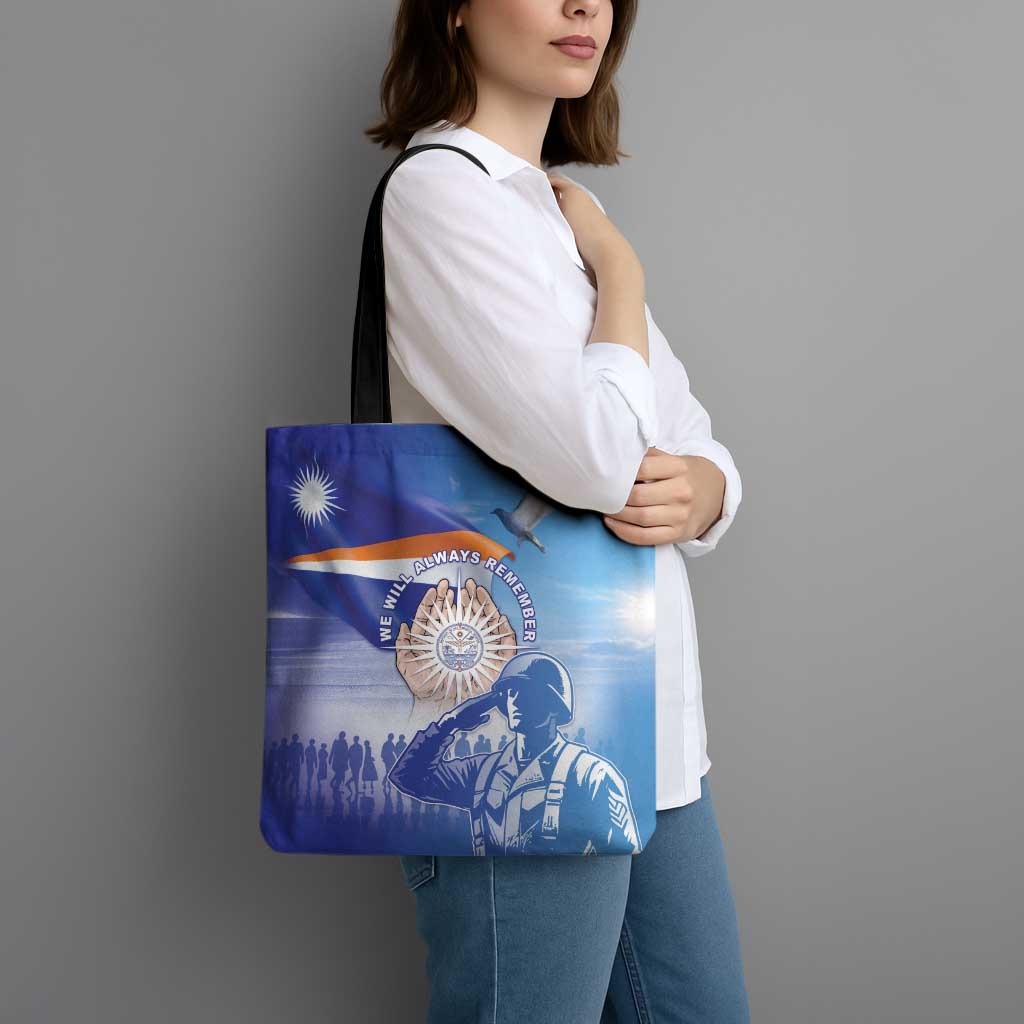 Marshall Islands Remembrance Day Tote Bag We Will Always Remember LT05 - Polynesian Pride