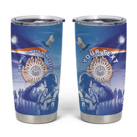Personalised Marshall Islands Remembrance Day Tumbler Cup We Will Always Remember LT05 Blue - Polynesian Pride
