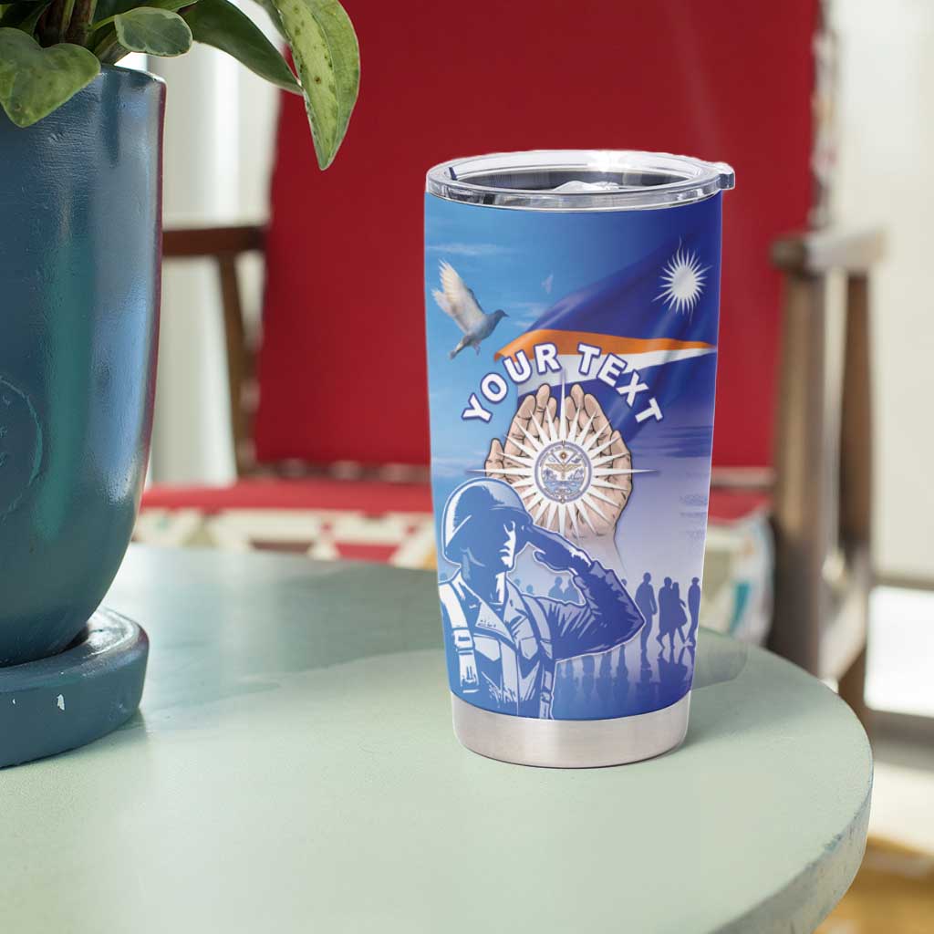 Personalised Marshall Islands Remembrance Day Tumbler Cup We Will Always Remember LT05 - Polynesian Pride