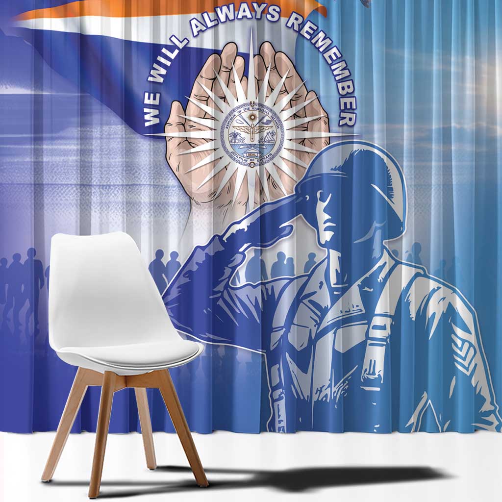 Marshall Islands Remembrance Day Window Curtain We Will Always Remember LT05 - Polynesian Pride
