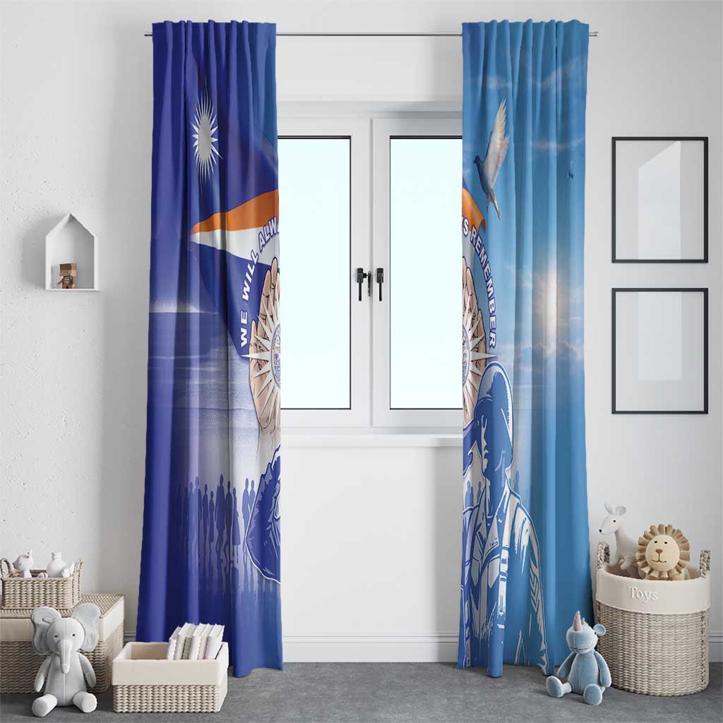 Marshall Islands Remembrance Day Window Curtain We Will Always Remember LT05 - Polynesian Pride