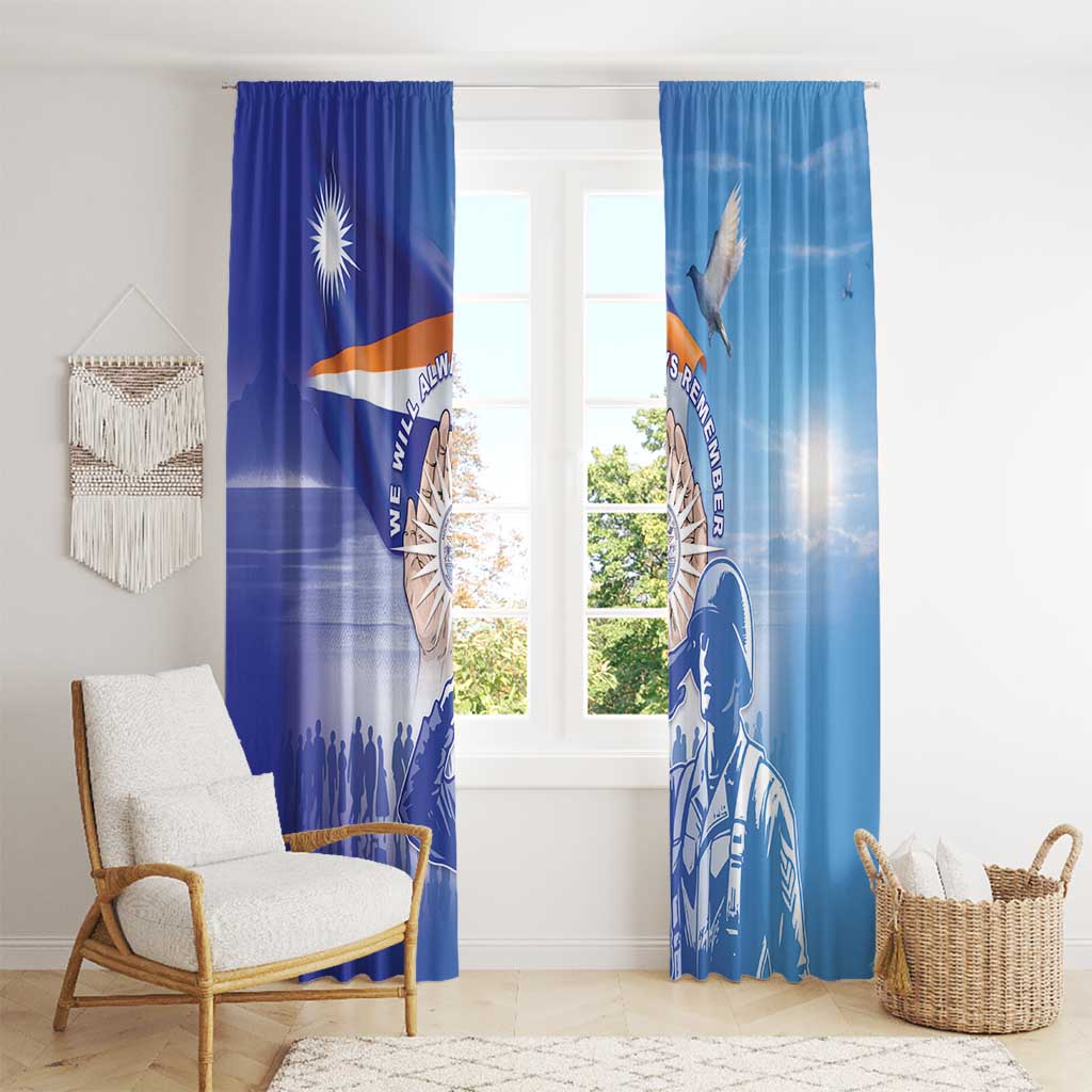 Marshall Islands Remembrance Day Window Curtain We Will Always Remember LT05 - Polynesian Pride