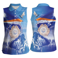 Personalised Marshall Islands Remembrance Day Women Sleeveless Polo Shirt We Will Always Remember LT05 - Polynesian Pride