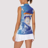 Personalised Marshall Islands Remembrance Day Women Sleeveless Polo Shirt We Will Always Remember LT05 - Polynesian Pride