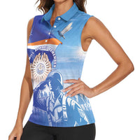 Personalised Marshall Islands Remembrance Day Women Sleeveless Polo Shirt We Will Always Remember LT05 - Polynesian Pride