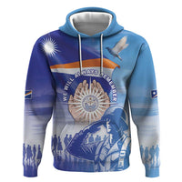 Personalised Marshall Islands Remembrance Day Zip Hoodie We Will Always Remember LT05 Pullover Hoodie Blue - Polynesian Pride