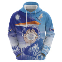 Personalised Marshall Islands Remembrance Day Zip Hoodie We Will Always Remember LT05 - Polynesian Pride