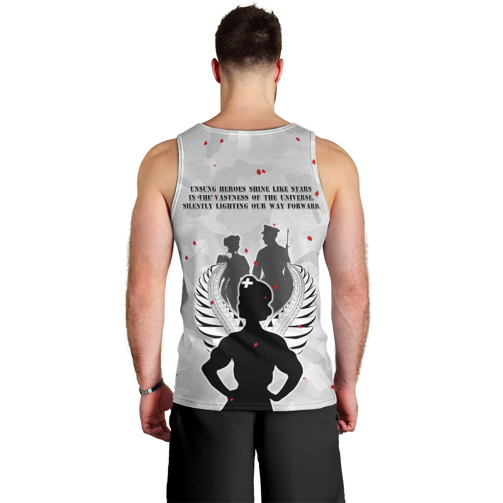 New Zealand ANZAC Day Men Tank Top For The Nurse Lest We Forget LT05 - Polynesian Pride