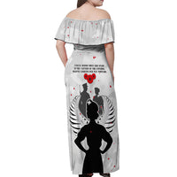 New Zealand ANZAC Day Off Shoulder Maxi Dress For The Nurse Lest We Forget LT05 - Polynesian Pride