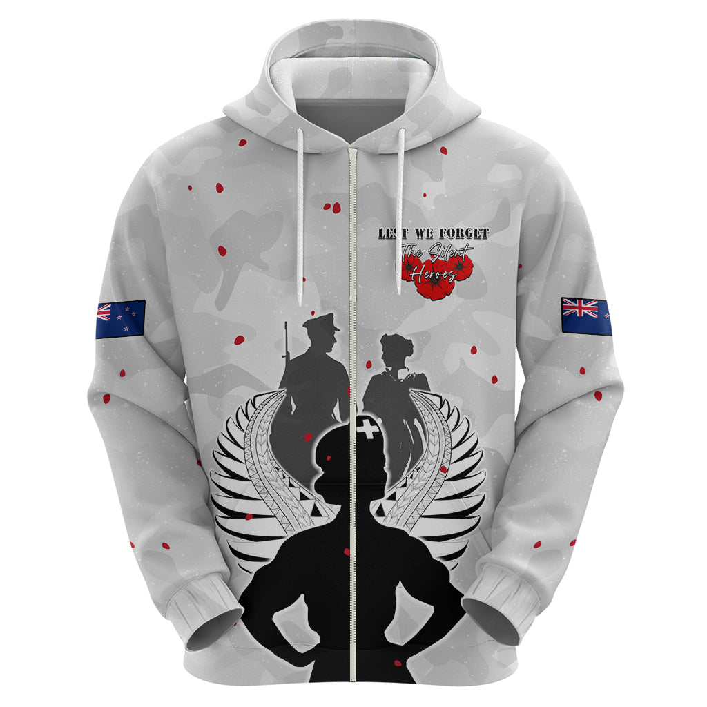 New Zealand ANZAC Day Zip Hoodie For The Nurse Lest We Forget LT05 - Polynesian Pride