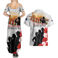 New Zealand ANZAC Day Couples Matching Summer Maxi Dress and Hawaiian Shirt The Unsung Heroes Sisters of War LT05 - Polynesian Pride