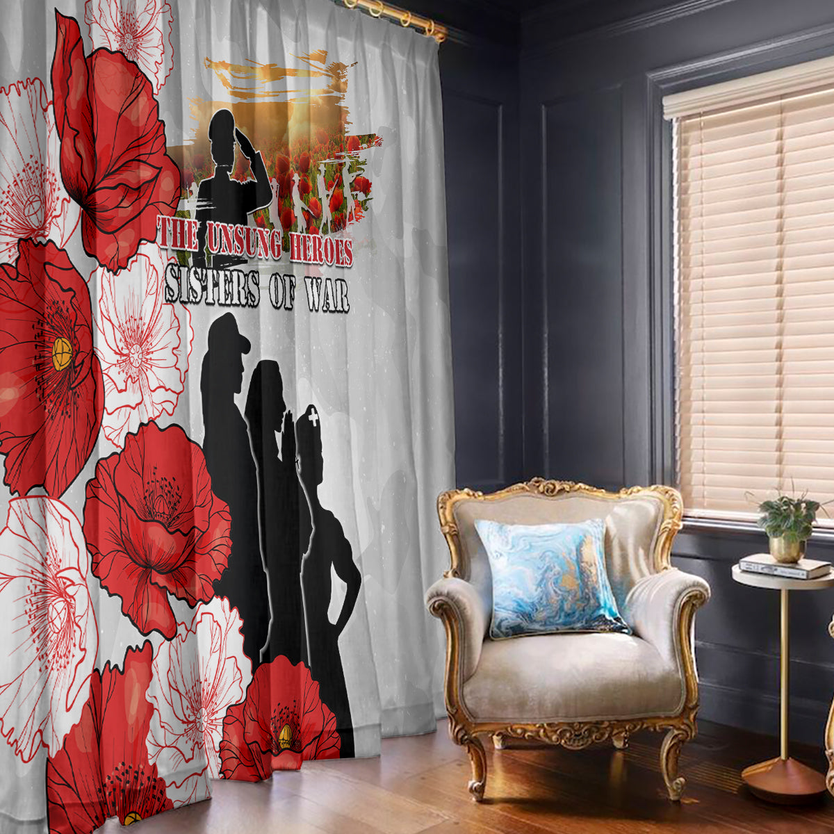 New Zealand ANZAC Day Window Curtain The Unsung Heroes Sisters of War