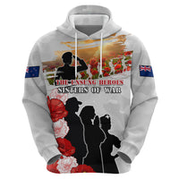 New Zealand ANZAC Day Zip Hoodie The Unsung Heroes Sisters of War LT05 - Polynesian Pride
