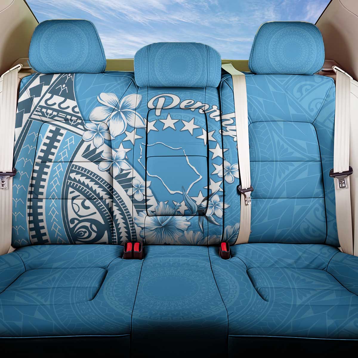 Penrhyn Gospel Day Back Car Seat Cover Cook Islands Tribal Pattern