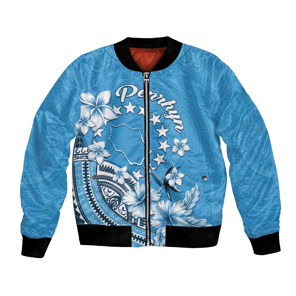 Personalised Penrhyn Gospel Day Bomber Jacket Cook Islands Tribal Pattern