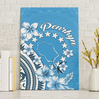 Penrhyn Gospel Day Canvas Wall Art Cook Islands Tribal Pattern LT05 Without Frame Blue - Polynesian Pride
