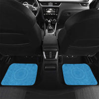 Penrhyn Gospel Day Car Mats Cook Islands Tribal Pattern LT05 Set 2pcs - Back Blue - Polynesian Pride