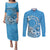 Personalised Penrhyn Gospel Day Couples Matching Puletasi and Long Sleeve Button Shirt Cook Islands Tribal Pattern