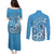 Personalised Penrhyn Gospel Day Couples Matching Puletasi and Long Sleeve Button Shirt Cook Islands Tribal Pattern