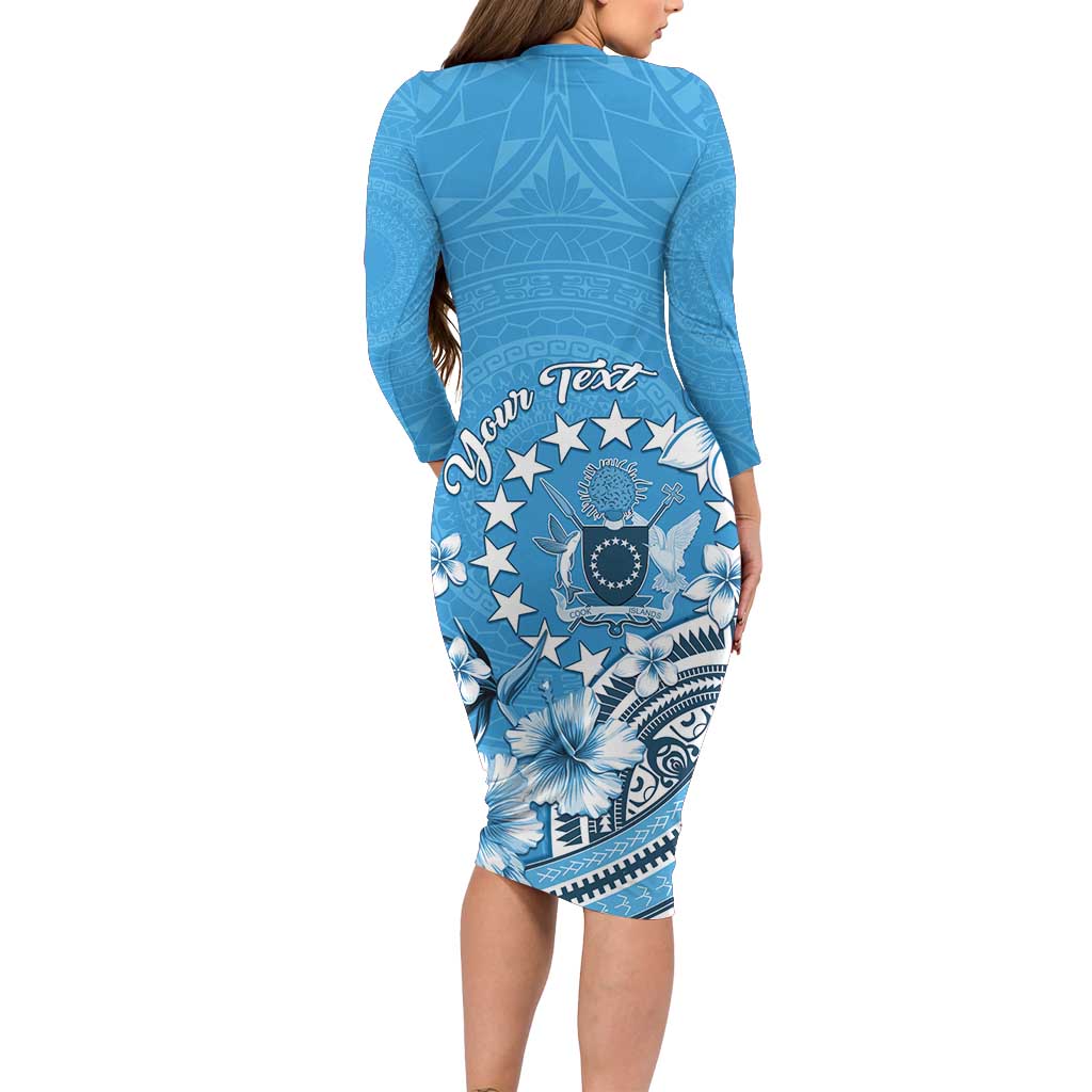 Personalised Penrhyn Gospel Day Family Matching Long Sleeve Bodycon Dress and Hawaiian Shirt Cook Islands Tribal Pattern