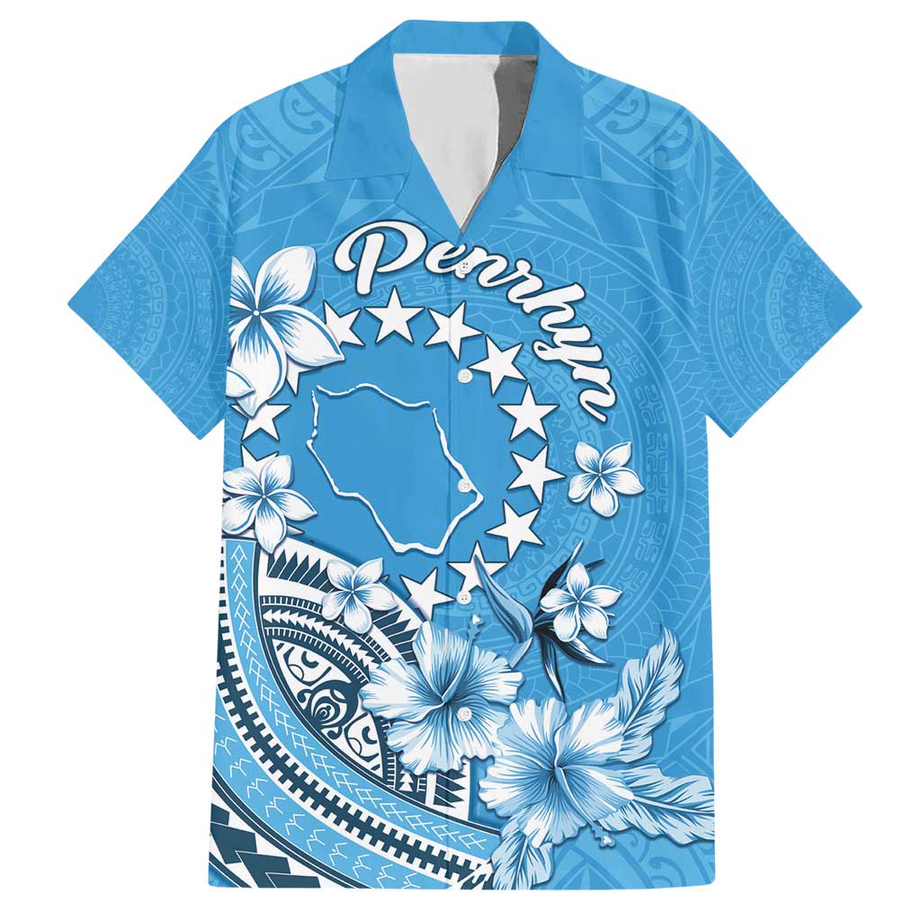 Personalised Penrhyn Gospel Day Hawaiian Shirt Cook Islands Tribal Pattern LT05 Blue - Polynesian Pride