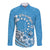 Personalised Penrhyn Gospel Day Long Sleeve Button Shirt Cook Islands Tribal Pattern