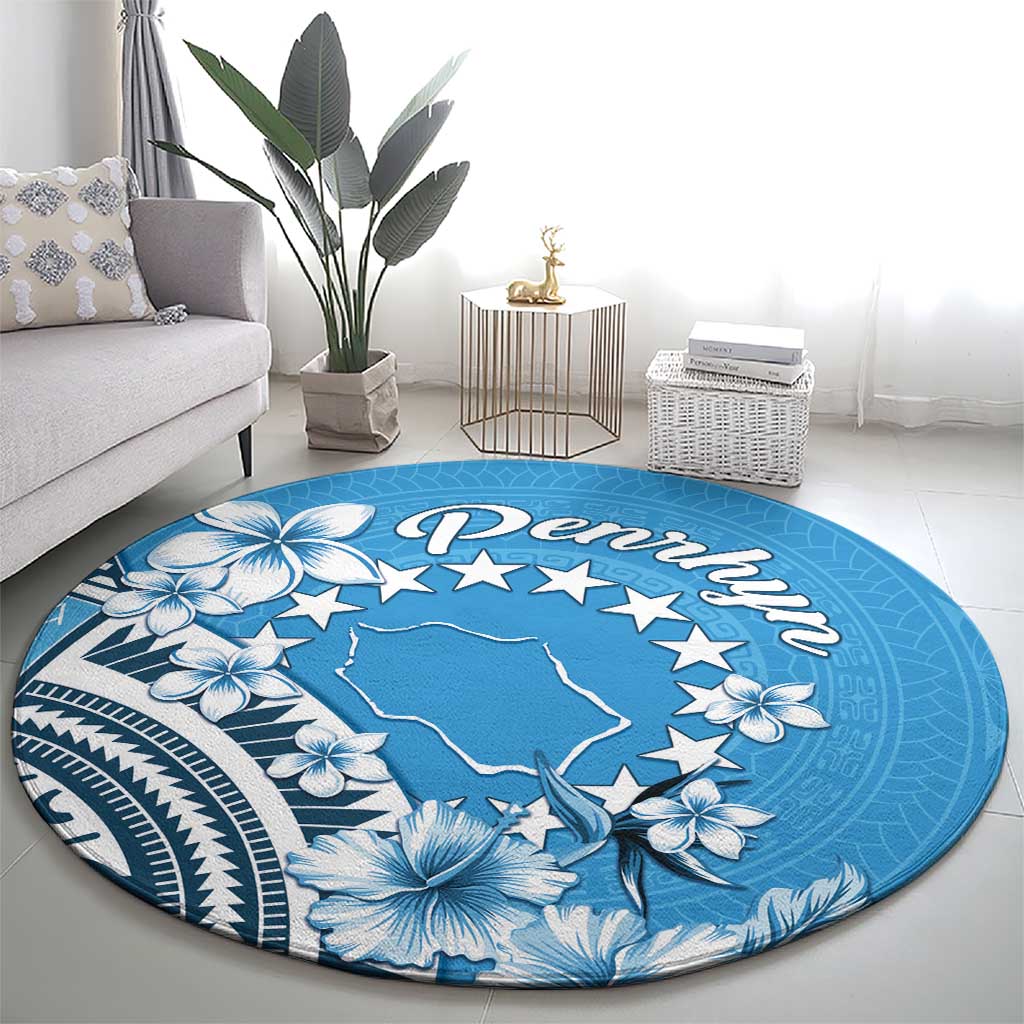 Penrhyn Gospel Day Round Carpet Cook Islands Tribal Pattern