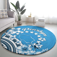 Penrhyn Gospel Day Round Carpet Cook Islands Tribal Pattern