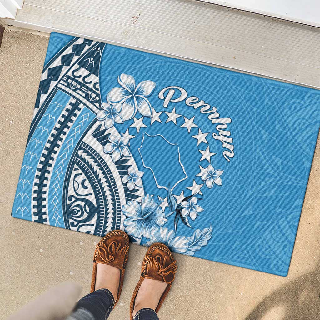 Penrhyn Gospel Day Rubber Doormat Cook Islands Tribal Pattern LT05 - Polynesian Pride