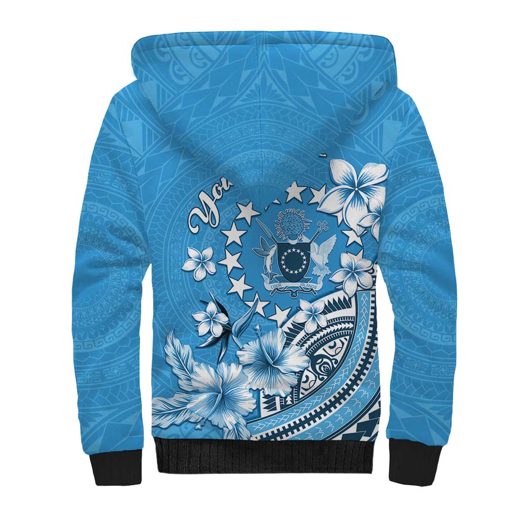 Personalised Penrhyn Gospel Day Sherpa Hoodie Cook Islands Tribal Pattern LT05 - Polynesian Pride