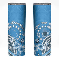 Personalised Penrhyn Gospel Day Skinny Tumbler Cook Islands Tribal Pattern