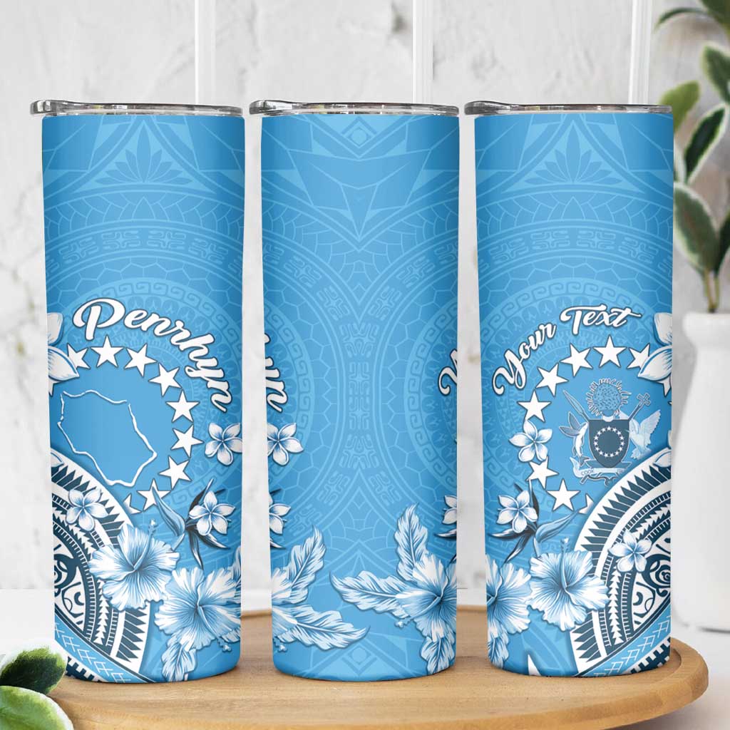 Personalised Penrhyn Gospel Day Skinny Tumbler Cook Islands Tribal Pattern