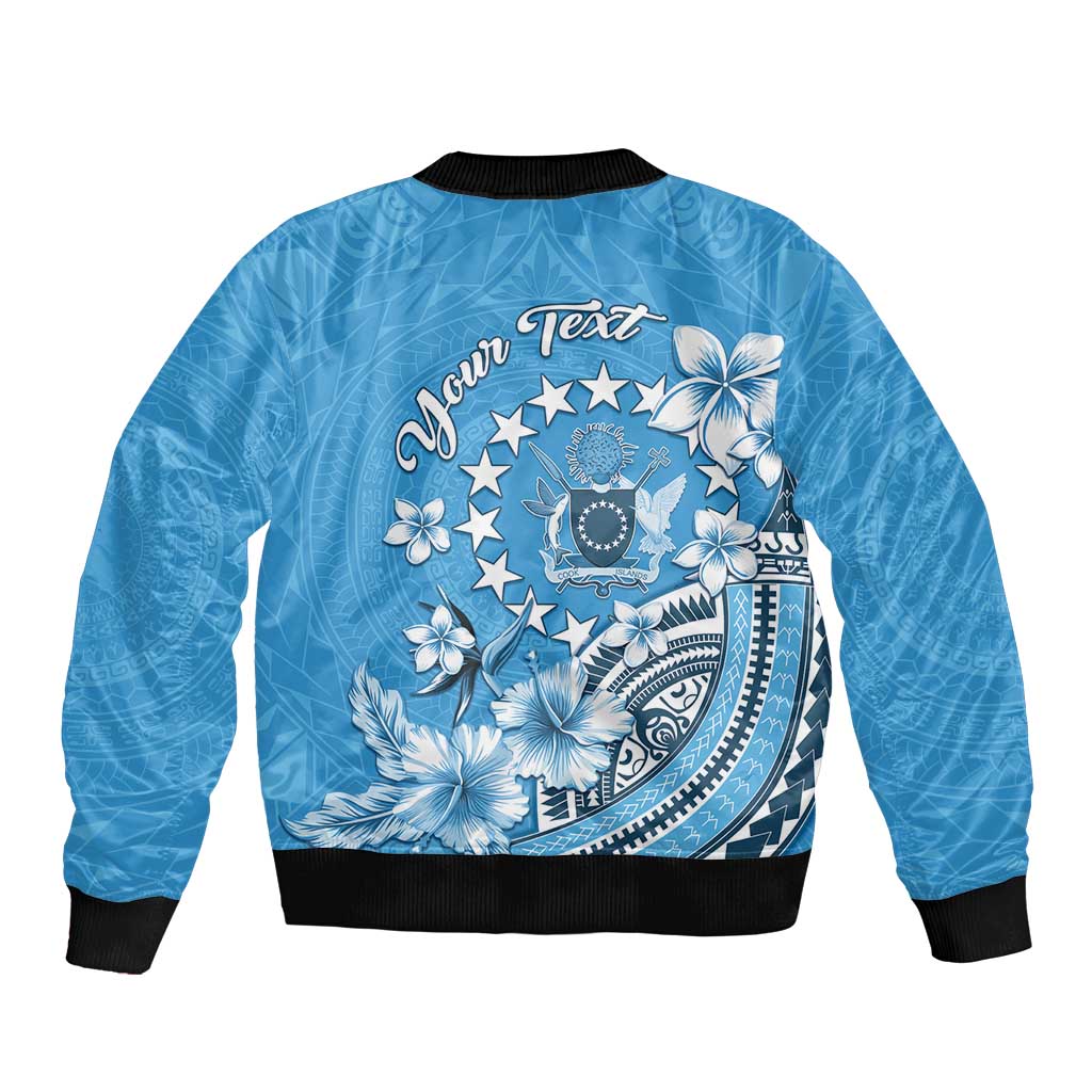 Personalised Penrhyn Gospel Day Sleeve Zip Bomber Jacket Cook Islands Tribal Pattern