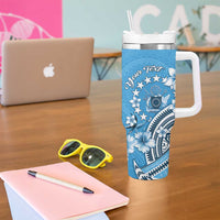 Personalised Penrhyn Gospel Day Tumbler With Handle Cook Islands Tribal Pattern LT05 - Polynesian Pride
