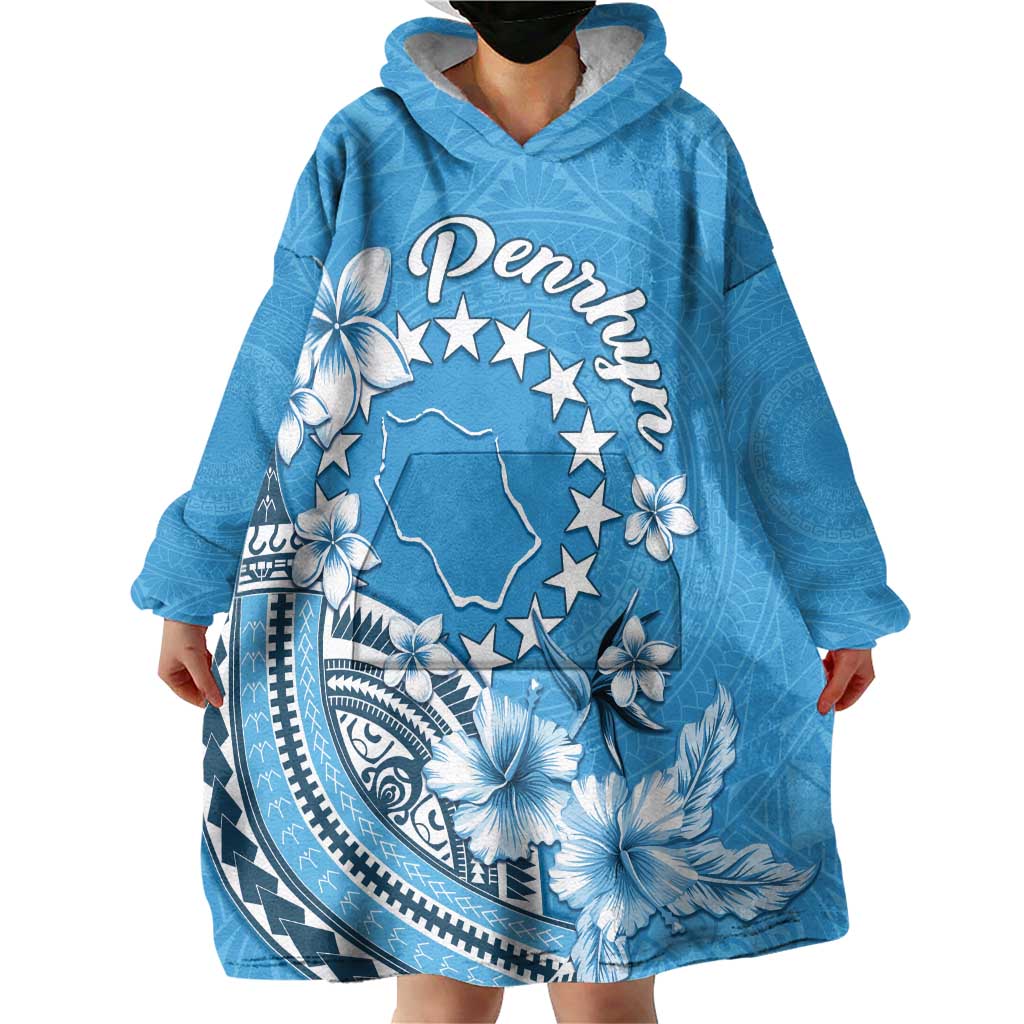 Personalised Penrhyn Gospel Day Wearable Blanket Hoodie Cook Islands Tribal Pattern