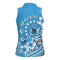 Personalised Penrhyn Gospel Day Women Sleeveless Polo Shirt Cook Islands Tribal Pattern
